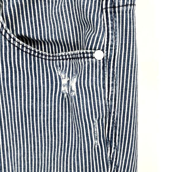 Mother Jeans The Vamp One The Road Destroy Conductor Strip Size 25 Cropped - Picture 3 of 11